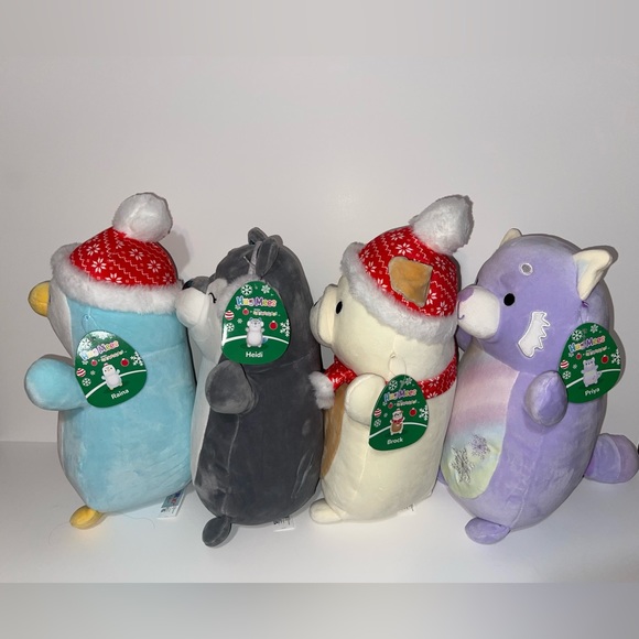 12" Hugmee Chrsitmas Squishmallows Bundle! Raina, Heidi, Brock, & Priya ! - Picture 2 of 14